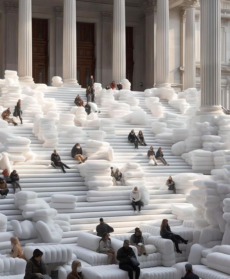 •stairway to softness• #softaesthetic #softness #softminimalism #cozy #cozyvibes #cozyplace #cozycozy #cozyarchitecture #softart… | Instagram Zetter Townhouse, Classical Building, Treehouse Hotel, Soft Minimalism, Norman Foster, Urban Furniture, Creative Furniture, Zaha Hadid, Design Visual