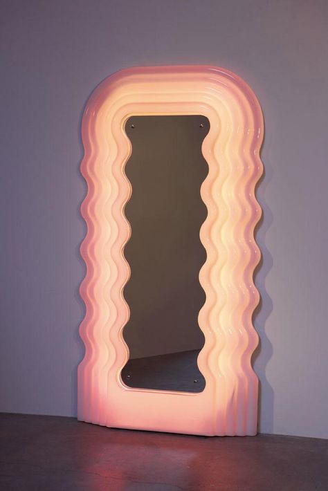 Ettore Sottsass Ultrafragola, 1970  Mold injected plastic, opaline plastic, pink neon light, mirror Ultrafragola, 1970 Objet Aesthetic, Pink Neon Lights, Spiegel Design, Memphis Design, Dream Apartment, Room Aesthetic, Interior Inspo, Aesthetic Room Decor, Aesthetic Room