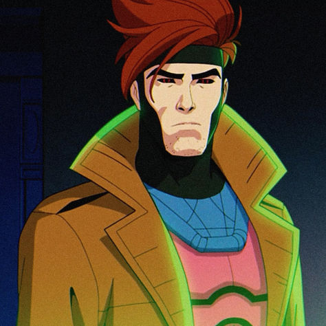 x-men '97 icon. xmen. marvel animation. gambit. remy lebeau. X Men 97 Gambit, Gambit Icon, Marvel Gambit, Gambit Xmen, X Men 97, Gambit Wallpaper, Marvel Animated, Gambit X Men, Xman Marvel