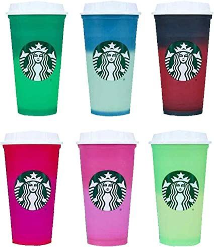 Holiday 2021 reusable hot cups. LIMITED edition Color Changing 6 reusable Hot Cups. Each holds 16 ounces Each cup comes with it's own hard plastic, reusable lid Color Changing Cups, To Go Coffee Cups, Starbucks Store, Reusable Cups, Reusable Cup, Disposable Cups, Holiday Colors, Coffee And Tea Accessories, Starbucks Coffee