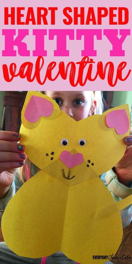 Heart Cat Craft Valentines Day, Cat Crafts Preschool, Valentine Activity, Toddler Valentine Crafts, Craft For Toddlers, Valentine Art Projects, Valentine Craft, Valentine's Day Crafts For Kids, Preschool Valentines