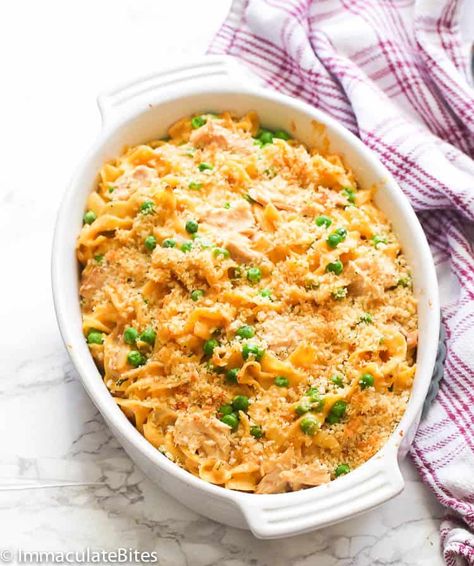 Tuna Noodle Casserole - Immaculate Bites Best Tuna Casserole, Tuna Casserole Easy, Tuna Casserole Recipes, Food Meaning, Canned Soup, Tuna Noodle, Tuna Noodle Casserole, Tuna Casserole, Noodle Casserole