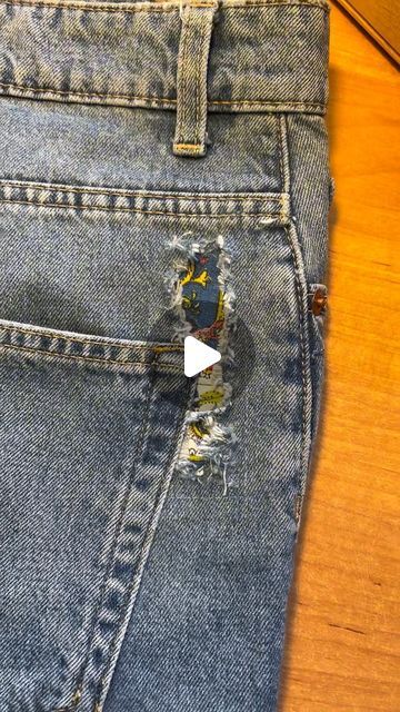 sewitagain on Instagram: "Easy #howto #diy fix for ripped jeans
•
#reworked #reworkedclothing #reworkedfashion #sustainablefashion #upcycledclothing #upcycledfashion" How To Fix Ripped Jeans, Fix Ripped Jeans, Diy Ripped Jeans, Reworked Fashion, Reworked Clothing, Tunic Sewing Patterns, Upcycled Fashion, Jeans Diy, Upcycle Clothes