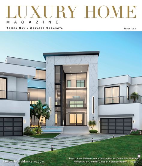 LHM Tampa Bay | Greater Sarasota Issue 16.1 has officially been released! // Presented by: Jennifer Zales | Coldwell Banker // #luxuryhomemagazine #luxuryhomes #luxuryrealtor #luxuryrealestate #luxury #home #house #luxurydesign #architecture #design #homeinspiration #lifestyle #decor #realestate #luxurylife #realtor #homedesign #interiordesign #florida Tampa Homes, Real Estate Luxury, Modern Exterior House Designs, Homes Luxury, Beautiful House Plans, Dream House Rooms, Home Magazine, Beautiful House, Home House