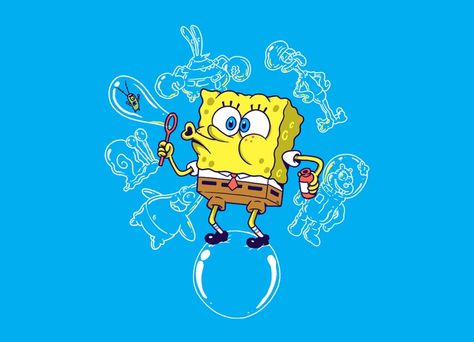 Sponge bob blowing bubbles art Spongebob Graphic Design, Spongebob Bubbles, Alex Solis, Bubble Buddy, Spongebob Drawings, Spongebob Party, Spongebob Birthday, South Park Anime, Comic Book Art Style