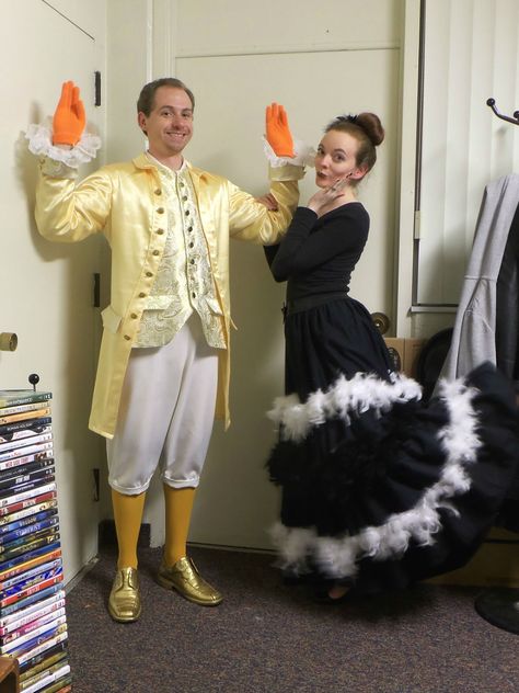 Lumiere and the feather duster! Beauty And The Beast Feather Duster Costume, Lumiere And Plumette Costume, Feather Duster Beauty And The Beast, Plumette Costume, Feather Duster Costume, Lumiere Costume, Beauty And The Beast Costume, Beast Costume, Carnaval Costume