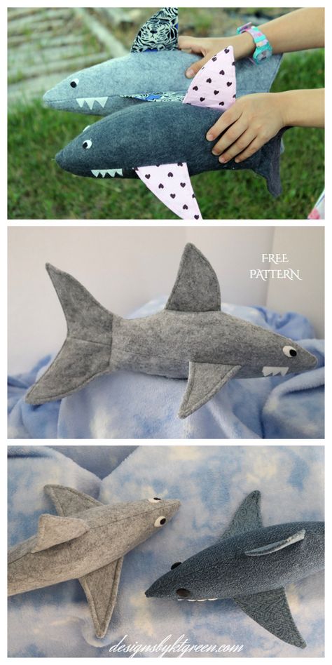 DIY Fabric Toy Shark Free Sewing Patterns | Fabric Art DIY Sewing Stuffed Animals Patterns Free Templates, Shark Plushie Pattern, Soft Toy Patterns Free Templates, Stuffed Animal Patterns Free Templates, Shark Sewing Pattern, Stuffie Pattern, Stuffy Toys, Emo Christmas, Shark Sewing