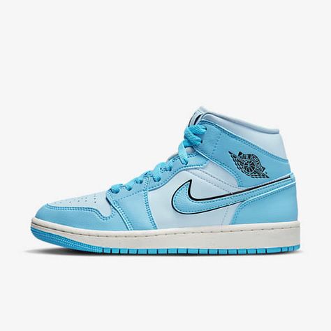 Aj1 Mid, Logo Wings, Jordan Model, Air Jordan 1 Mid Se, All Nike Shoes, Nike Air Jordan 1 Mid, Womens Air Jordans, Cute Nike Shoes, Womens Jordans