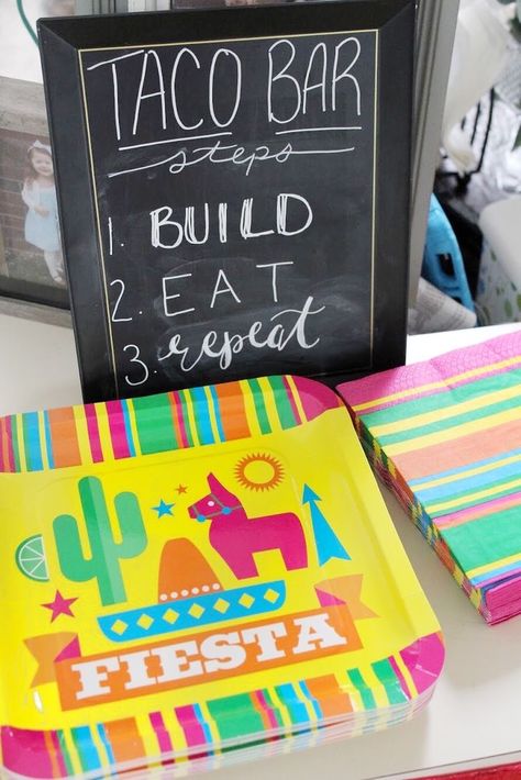 Party Taco Bar Ideas, Party Taco Bar, Taco Bar Ideas, Diy Birthday Party Ideas, Bar Taco, Coco Birthday Party, Taco Tuesday Party, Boys Birthday Party Ideas, Taco Birthday