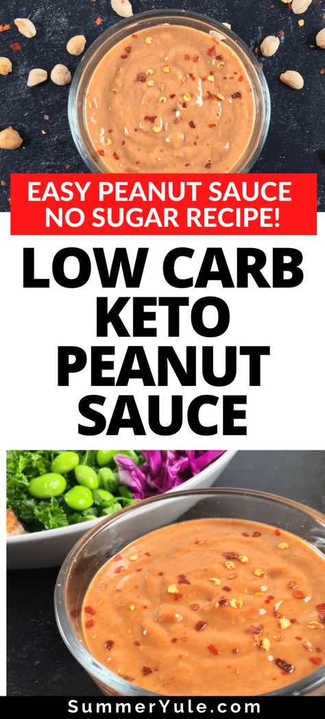 Keto Spicy Peanut Sauce, Keto Thai Peanut Salad, Keto Peanut Dressing Recipe, Keto Peanut Chicken Low Carb, Keto Satay Sauce, Keto Peanut Sauce Thai, Keto Chicken Satay, Keto Chicken Satay With Peanut Sauce, Low Carb Peanut Dressing