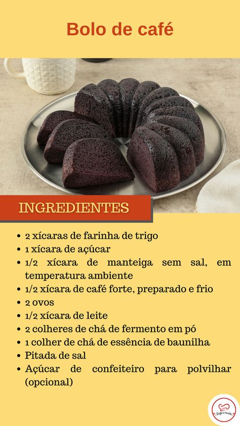 Receita completa no link Espresso Drink Recipes, Brownie Cupcakes, Eclairs, How To Make Bread, I Love Food, Cake Desserts, Love Food, Cake Decorating, Food And Drink