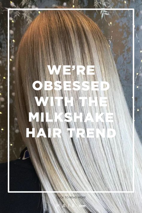 Milkshake Blonde Hair, Milkshake Hair Color, Milkshake Hair, Coconut Milkshake, Milkshake Hair Products, Italian Hair, Frosted Hair, Yellow Blonde, Split Dyed Hair