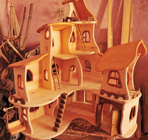 Waldorf Dollhouse, Toy Barn, Doll Scenes, Doll House Plans, Mini Fairy Garden, Woodworking Toys, Dollhouse Toys, Wooden Dollhouse, Dollhouse Accessories