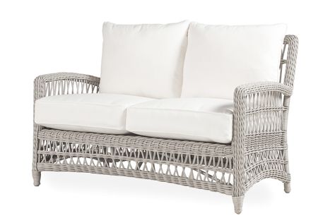 Item | Lloyd Flanders - Premium outdoor furniture in all-weather wicker, woven vinyl and teak. Wicker Loveseat, Lloyd Flanders, Patio Loveseat, Outdoor Loveseat, Deep Seat Cushions, Wicker Patio Furniture, Wicker Sofa, Replacement Cushions, Sunbrella Cushions