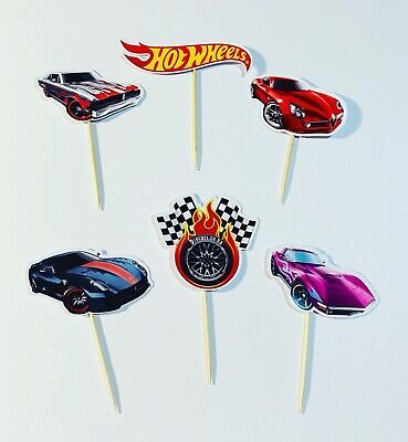 Handmade Hot Wheels Racing Inspired cupcake toppers | eBay Pokemon Table, Fireman Sam, Table Confetti, Cupcake Picks, Party Items, Peter Rabbit, Shower Cakes, Birthday Cake Toppers, Glossy Paper