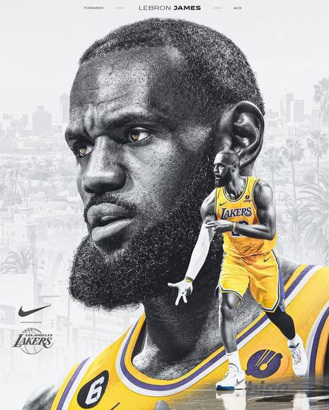 Lebron James Poster Design, Nba Graphic Design Poster, Nba Graphic Design, Basketball Aesthetics, Sports Design Layout, Lebron James Art, Lebron James Poster, Lakers Wallpaper, Cool Basketball Wallpapers