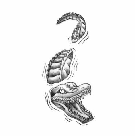 Crocodile Tears Tattoo, American Traditional Gator Tattoo, Gator Head Tattoo, Lats Tattoo, American Traditional Alligator, Small Gator Tattoo, Traditional Crocodile Tattoo, Crocodile Tattoo Design, Gator Tattoo