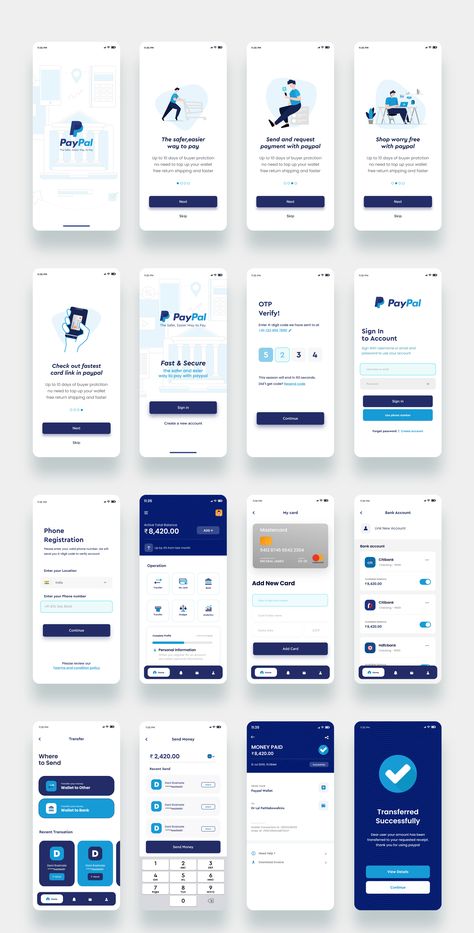 App Tutorial Design, Fintech App Ui Design, Finance App Ui Design, Ui Design Web Application, Ui Mobile Design, Modern App Design, App Design Ideas, App Ui Design Inspiration, Mobile App Design Templates