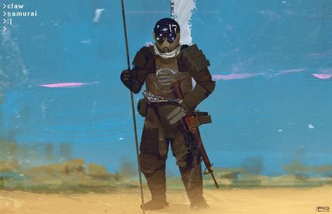 ArtStation - Claw samurai, Mikhail Borulko Space Samurai, Ancient Soldier, Sci Fi Clothing, Fallout Art, Future Soldier, Space Fantasy, Battle Armor, Power Armor, Speculative Fiction