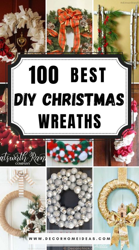 Best DIY Christmas Wreaths #Christmas #diy #wreath #decorhomeideas Creative Christmas Wreaths Diy, Wreaths With Gnomes, Ornament Wreaths Diy, Diy Wire Wreath Ideas, Christmas Wreath Inspiration, Easy Wreath Diy, Christmas Wreaths For Front Door Diy, Diy Christmas Wreaths Ideas How To Make, Chrismas Wreaths