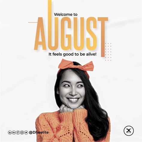 It’s a new month and believe me when I say that no matter what we’re going through in the world, it feels good to be alive! Welcome to August. . #august #8 #designer #graphicdesign #designoftheday #poster #flyer #lifeofadesigner . © Dheelite August Flyer Design Ideas, Happy New Month August Design, Welcome To May Flyer Design, Welcome To August Flyer Design, August New Month Flyer, Happy New Month August Flyer Design, Welcome Poster Ideas, August Flyer Design, Happy New Month August