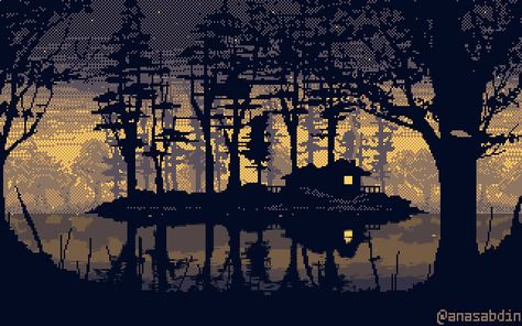 Pixel Kawaii, Pixel Art Landscape, Pixel Art Background, Pixel Animation, The Flare, Arte 8 Bits, 8bit Art, Cool Pixel Art, Amazing Gifs