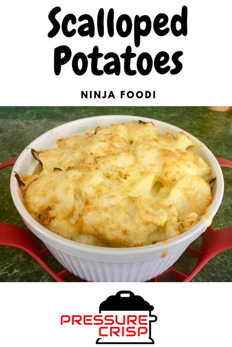 Ninja Foodi Scalloped Potatoes, Ninja Cooking System, Sunday Food, Ninja Cooking System Recipes, Scalloped Potatoes Easy, Scalloped Potatoes And Ham, Ninja Recipes, Potatoes Au Gratin, Scalloped Potatoes