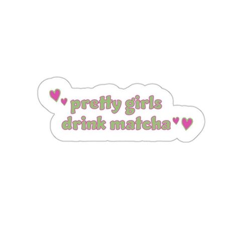 Cute Pink Stickers, Matcha Sticker, Girly Stickers, Drink Matcha, Matcha Recipes, Letter Art Design, Iced Matcha Latte, Science Stickers, Phone Decoration