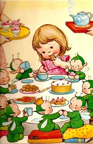 Time Illustration, Girl Eating, 동화 삽화, Childrens Books Illustrations, Illustration Vintage, Vintage Children's Books, Childrens Illustrations, Childrens Art, Vintage Pictures