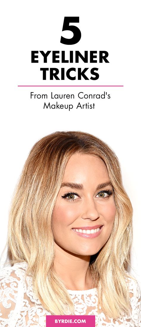 The eyeliner tricks Lauren Conrad's makeup artist swears by Lauren Conrad Makeup, Lauren Conrad Hair, Top Eyeliner, Eyeliner Tricks, Eyeliner Designs, Eyeliner Hacks, Tutorial Eyeliner, Eyeliner For Beginners, Perfect Eyeliner