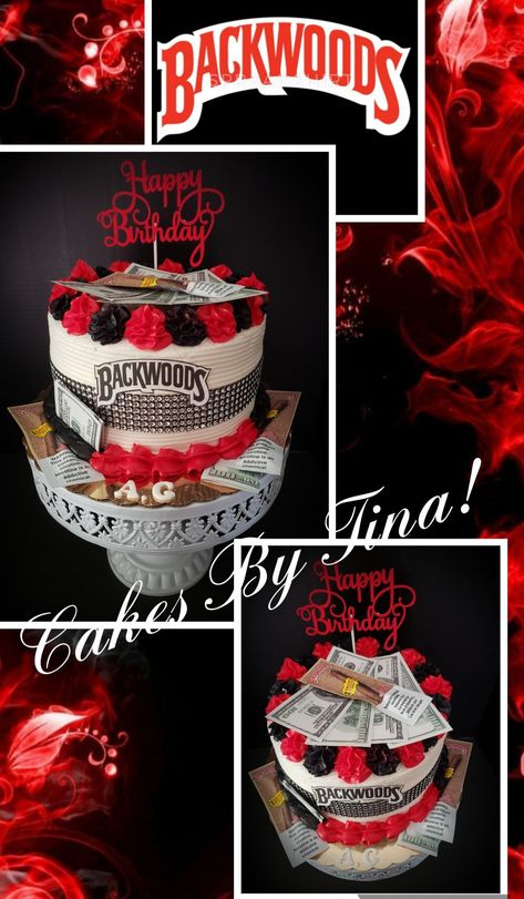 Backwoods birthday cake! Backwoods Cupcakes, Backwoods Cake Ideas, Backwoods Birthday Cake, Backwoods Cake, Thick Foods, Bf Bday, 21st Birthday Cake For Guys, 27th Birthday Cake, Bday Makeup