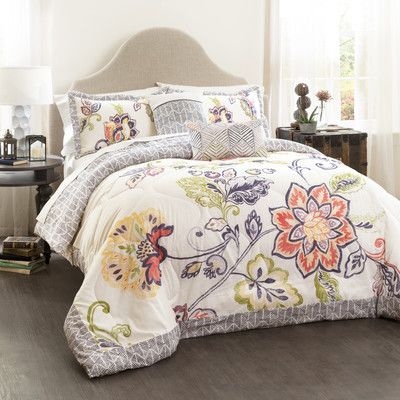 Special Edition by Lush Decor Aster 5 Piece Quilted Comforter Set Farmhouse Style Bedroom Decor, Quilted Comforter, Farmhouse Style Bedrooms, Coral Navy, Lush Decor, Quilt Comforter, Soft Comforter, King Comforter Sets, Queen Comforter Sets