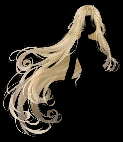 Goddess Hairstyles Drawing, Long Flowy Hair Drawing, Flowing Hair Reference, Flowy Hair Drawing, Long Hair Art, Long Hair Drawing, Flowy Hair, Long Flowing Hair, Floating Hair