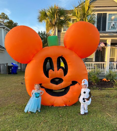 Who else is ready for spooky season?! Follow my shop @CharlestonCrafted on the @shop.LTK app to shop this post and get my exclusive app-only content! #liketkit #LTKfamily #LTKSeasonal #LTKkids @shop.ltk Chili Party, Pumpkin Mickey, Yard Inflatables, Mickey Mouse Halloween, Mickey Halloween, Halloween Inflatables, Halloween Yard Decorations, Halloween Yard, Themed Crafts