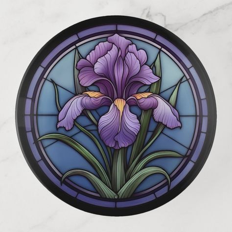 Paper Cup Design, Glass Paintings, Glass Coaster, Coffee Theme, Twelfth Night, Purple Iris, Stained Glass Projects, Cricut Tutorials, Stained Glass Mosaic