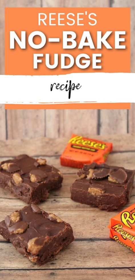 If you have leftover Halloween candy (or just love Reese's peanut butter cups!), you can add some interest to your fudge bars with this Reese's No-Bake Fudge recipe. It's easy to make with just 3 ingredients. Baked Fudge Recipe, No Bake Fudge, Leftover Halloween Candy, Fudge Bars, Fudge Recipe, Reeses Peanut Butter Cups, Reeses Peanut Butter, Peanut Butter Recipes, Beautiful Kitchen