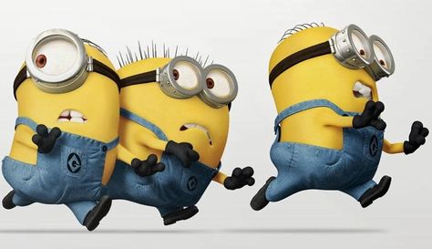 Running minions Minion Run, Despicable Me 2 Minions, Minion Birthday Cake, Minion 2, Happy Birthday Minions, Minion Banana, Minions Wallpaper, Despicable Me 2, Minions Despicable Me