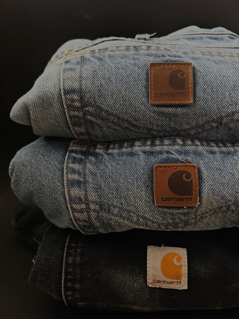 Carhartt Aesthetic Men, Carhartt Jeans Women, Cowpoke Aesthetic, Carhartt Aesthetic, Thrifted Carhartt, Tuff Fits, Soft Grunge Outfits, Mens Carhartt, Carhartt Vintage