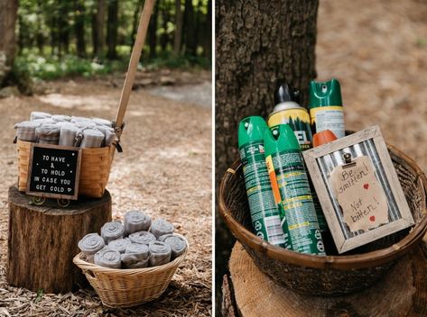 River Side Wedding Ideas, Camp Ground Wedding Ideas, Outdoor Camp Wedding, Lake Wedding Theme, Lake Cabin Wedding, Cabin Wedding Ideas, Camping Wedding Reception, Summer Camp Wedding Ideas, Small Lake Wedding