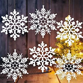 Amazon.com : 12" snowflakes Craft Snowflakes, Rich Holiday, Snowflakes Ornaments, Outdoor Nativity Scene, Christmas Snowflakes Decorations, Christmas Snowflakes Ornaments, Outdoor Christmas Tree, Garden Wedding Decorations, Christmas Hanging Decorations