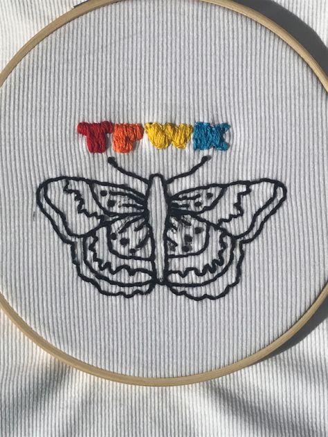 Harry Styles Butterfly, Butterfly Embroidery, Make Art, Harry Styles, Craft Projects, Embroidery, Art