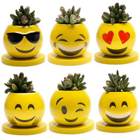 Cute Pots Painting Ideas, Small Pot Decorating Ideas, Glass Pot Decorating Ideas, Home Made Flower Pots, Small Clay Pot Crafts, Small Pot Painting Ideas, Pots Painting Ideas, Pot Painting Ideas Creative, Pot Faces