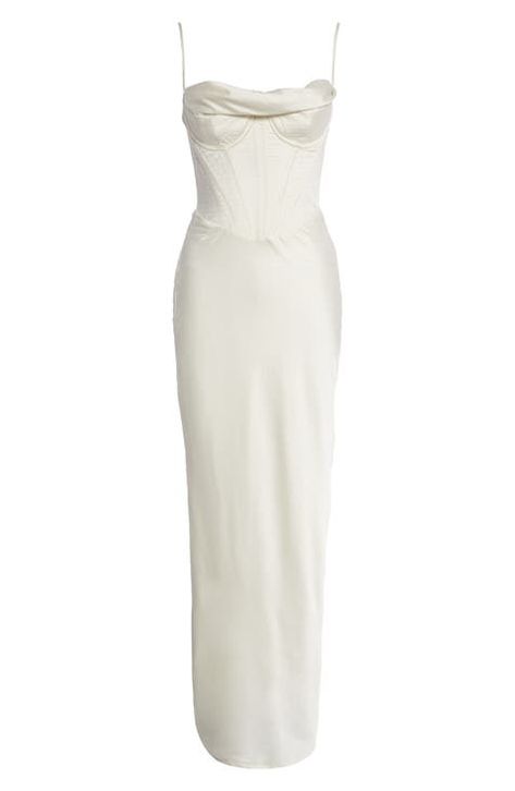 Ivory Wedding Shop: Clothing, Shoes & Accessories | Nordstrom Carrie Bradshaw White Dress, House Of Cb Charmaine, Corset Dress Short, Long Sleeve Lace Maxi Dress, Simple Wedding Dress Short, Rehearsal Dinner Looks, Dinner Looks, Baroque Wedding, White Corset Dress