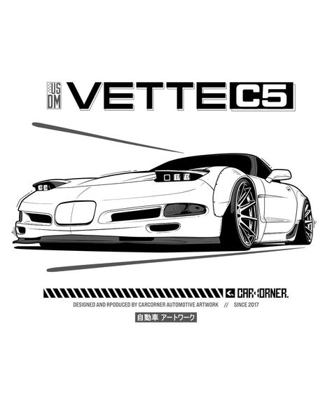 Hey there! Fast and quick project of a Corvette C5 in a wide version. In this case, the color of the car is changing together with the… | Instagram C5 Corvette Wallpaper, Corvette Poster, Corvette Art, Car Sticker Design, Corvette C5, Car Apparel, Automotive Artwork, Ls Engine, Car Vector