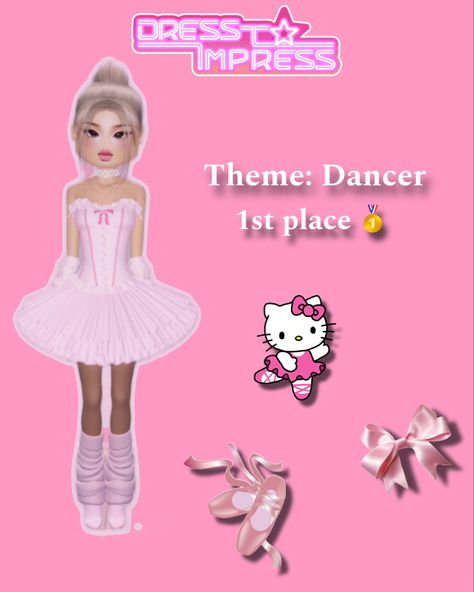 Dti , dress to impress , theme , dancer , ballerina Di Ballerina Theme, Dress To Impress Theme Ballerina, Dress To Impress Dancer Theme, Dancer Outfit Dress To Impress, Dress To Impress Ballerina, Dancer Dress To Impress, Dti Theme, Hair Roblox, Code Roblox