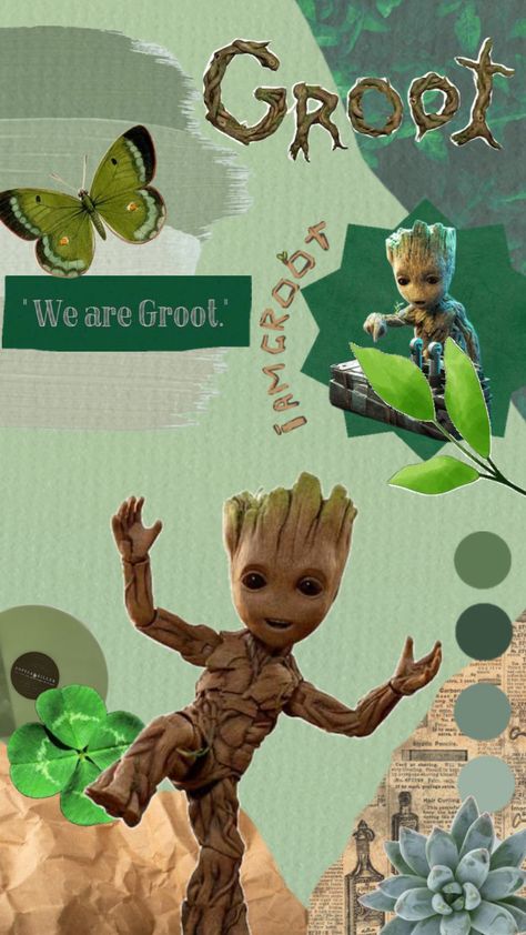 We are Groot 🌱#marvel #groot #grootisamazing Groot Wallpaper Aesthetic, Cute Groot Wallpaper, I Am Groot Wallpaper, Groot Wallpaper, We Are Groot, Groot Marvel, I Am Groot, Cover Wallpaper, Marvel Wallpaper