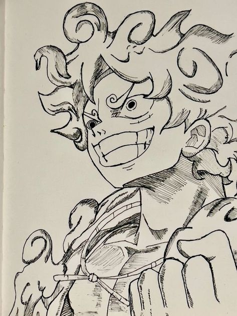 Luffy Drawing Reference, Anime Sketch Luffy, One Piece Drawing Pencil, Luffy Art Drawing, Monkey D Luffy Sketch, Luffy Gear 5 Drawing, Monkey D Luffy Drawing, Luffy Draw, Monkey D Luffy Manga