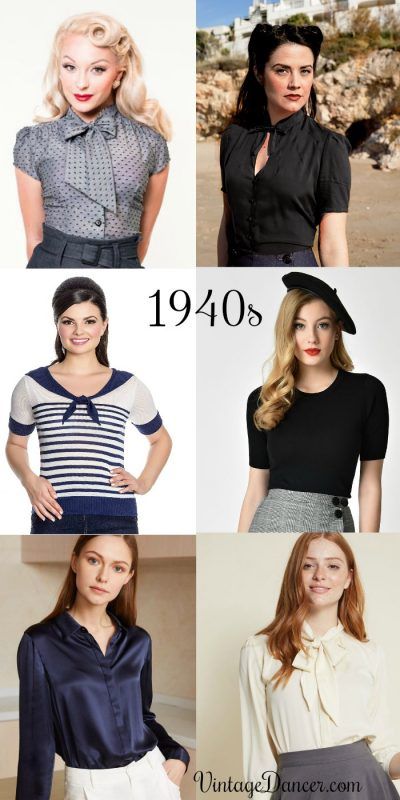 1940s Fashion: What Did Women Wear in the 1940s? 1940 Casual Fashion, 1950s Shirts For Women, 1940s Ladies Fashion, Retro Tops For Women, 40s Outfits 1940s Style, 1940s Summer Outfits, 1940s Fashion Women Outfits Vintage 40s Style, 1940 Fashion Women 40s Style, 40s Outfits For Women