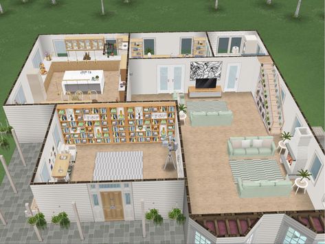 Sims Freeplay House Ideas Layout, 2 Story Mansion, Sims Freeplay House Ideas, House Ideas Layout 2 Story, Sims Mobile, Sims Freeplay Houses, Sims Free Play, Sims Ideas, Minecraft Inspo