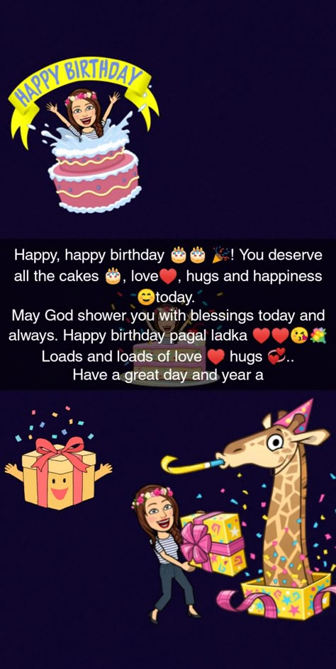 Happy birthday 🎂🎂 #birthday #snapchat #snapquote #bff #happybirthday Happy Birthday Bestuu, Birthday Whises For Love, Birthday Wishes Snapchat, Happy Birthday Snapchat, Snapchat Birthday, Birthday Quotes Bff, Birthday Snapchat, Happy Birthday Best Friend Quotes, Birthday Girl Quotes